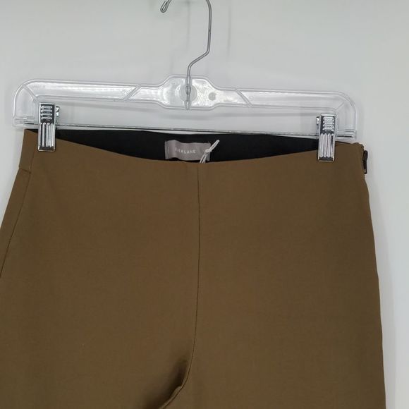 Everlane Women's The Kick Crop Work Pant Size 4 Olive Green Side Zip Bootcut - Picture 8 of 15